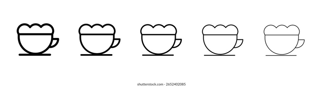 cappuccino icon black and white vector sign