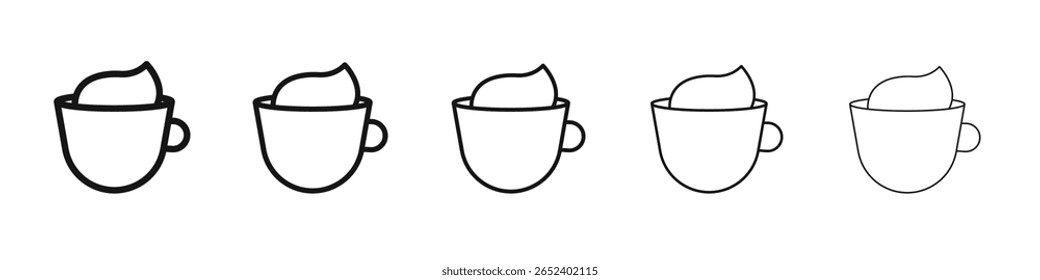 cappuccino icon black and white vector sign