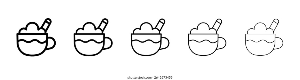cappuccino icon isolated vector on white background set