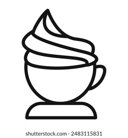 cappuccino icon mark in filled style