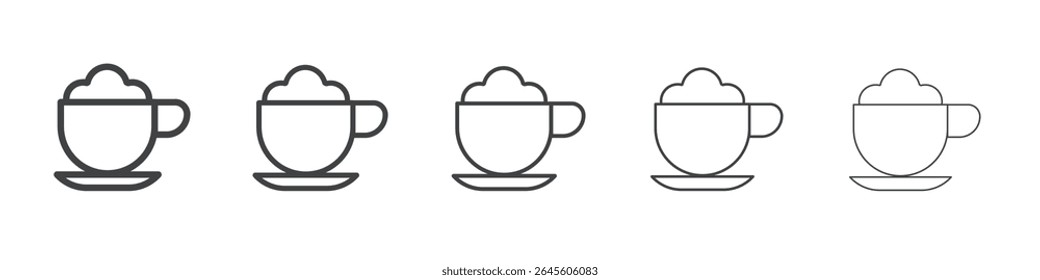 cappuccino icon outline ilustration vector symbol