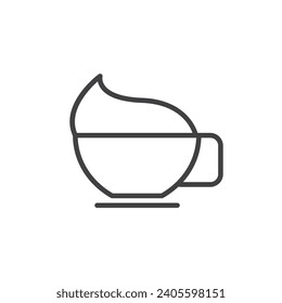 cappuccino icon. sign for mobile concept and web design. outline vector icon. symbol, logo illustration. vector graphics.