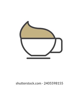 cappuccino icon. sign for mobile concept and web design. outline vector icon. symbol, logo illustration. vector graphics.