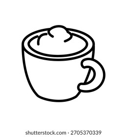Vector de icono de capuchino, icono de estilo de línea