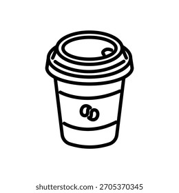 Vector de icono de capuchino, icono de estilo de línea