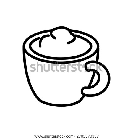 cappuccino icon vector, line style icon