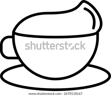 Cappuccino Line vector Icon Design