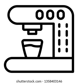 Cappuccino machine icon. Outline cappuccino machine vector icon for web design isolated on white background