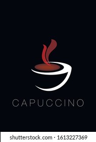Cappuccino on a dark background