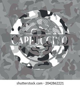 Cappuccino on grey camo pattern 