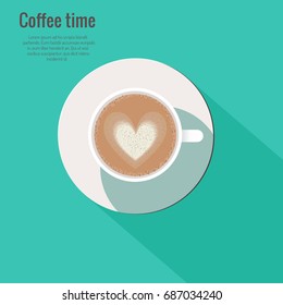  Cappuccino vector illustration.