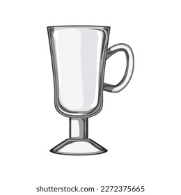 cappucino coffee glass cartoon. cappucino coffee glass sign. isolated symbol vector illustration