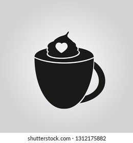 Cappucino love icon