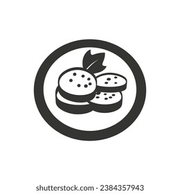 Icono de ensalada Caprese en fondo blanco - Ilustración vectorial simple