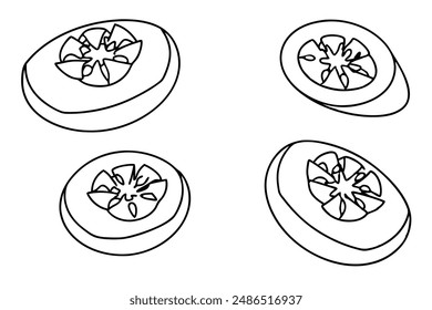 Ensalada Caprese línea arte elegante diseño ilustración arte