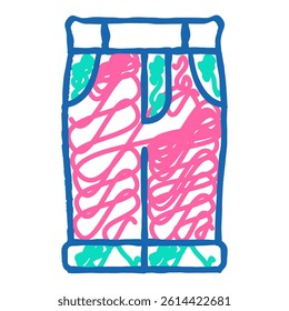 capri pants clothes doodle icon sketch vector. capri pants clothes sign. isolated symbol illustration