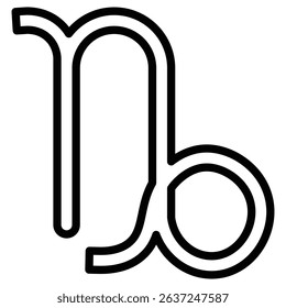 capricon icon Simple thin line stroke