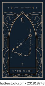 Constelación Astrológica de Capricornio Ilustración Zodiaca