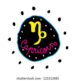 Capricorn. Astrological signs of the Zodiac.