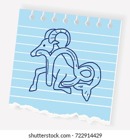 Capricorn Constellation doodle