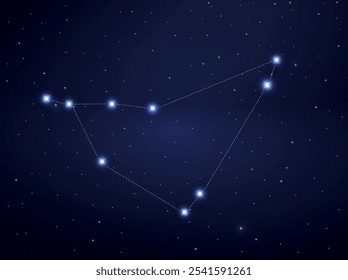 Capricorn constellation in night sky