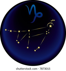 the Capricorn constellation plus the Capricorn astrological sign