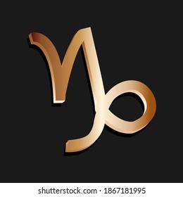 capricorn copper in the dark background.