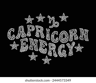 Capricorn Energy Logo Vektorgrafik Strass T-Shirt Design