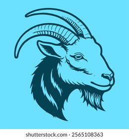 Capricorn Goat Logo vector modern Illustration 