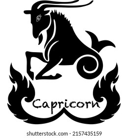 Capricorn horoscope, each zodiac horoscope, Capricorn horoscope. 12 zodiac signs, each horoscope, 12 zodiac horoscopes represented by animals. Capricorn man in line back.