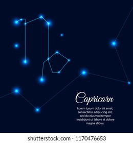 Capricorn Horoscope star light abstact vector eps 10 for your design