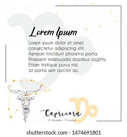 Capricorn horoscope template for social media