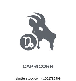 Capricorn icon. Capricorn design concept from Astronomy collection. Simple element vector illustration on white background.