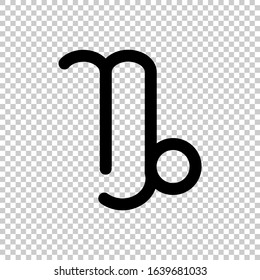 capricorn icon isolated on transparent background