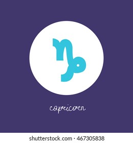 capricorn icon. vector illustration