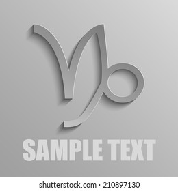 Capricorn on a gray background