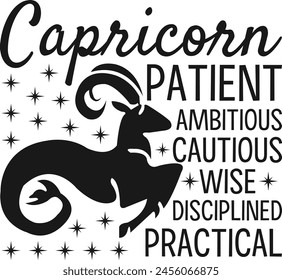 Capricorn Patient Ambitious Cautious Wise Disciplined Practical