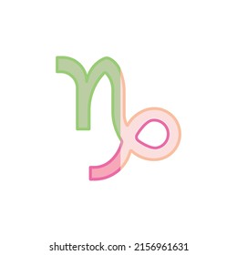 Capricorn sign icon isolated on white background. Zodiac symbol modern, simple, vector, icon for website design, mobile app, ui. Vector Illustration