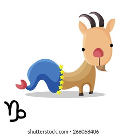 Capricorn Sign Illustration, Vector 