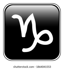 Capricorn symbol on white background. Vector illustration.