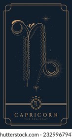 Capricorn Symbol Zodiac Vintage  Illustration