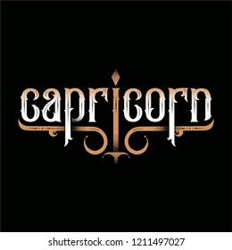 Capricorn Text Elegant 