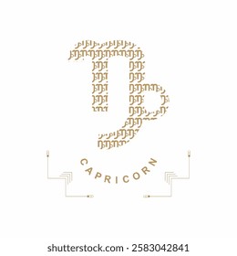 Capricorn Unique Zodiac Sign Design for Astrology Lovers | Custom Horoscope Art