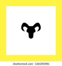 capricorn vector icon. flat design