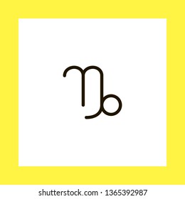 capricorn vector icon. flat design