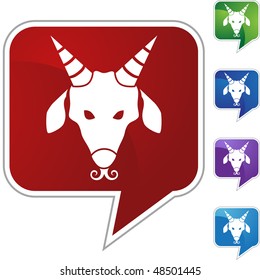 Capricorn web button isolated on a background