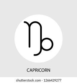 Capricorn zodiac concept line icon  Simple element illustration   Capricorn zodiac concept outline symbol design  Can be used for web   mobile UI/UX   Modern vector style 