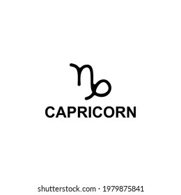 Capricorn zodiac constellations icon vector sign symbol