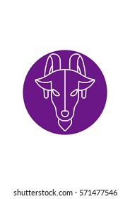 Capricorn zodiac icon, Vector