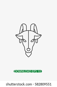 Capricorn zodiac icon, Vector